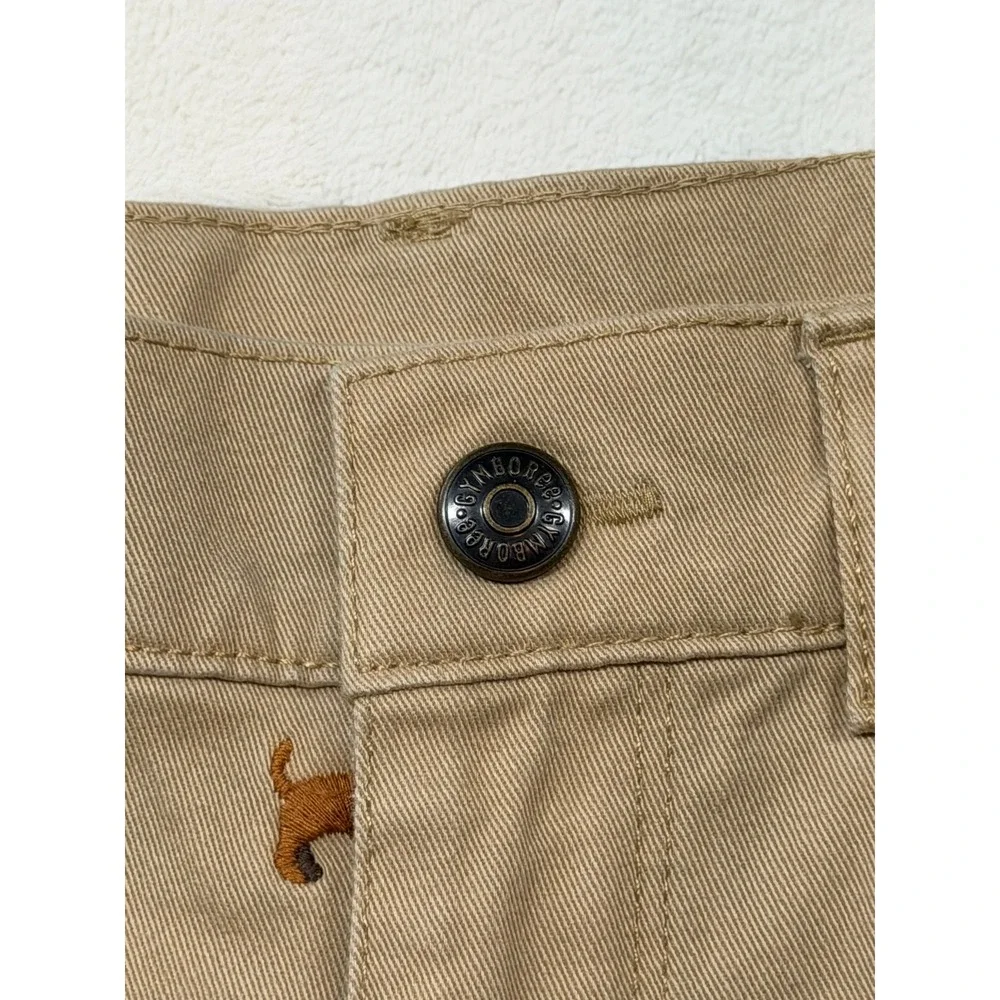 Gymboree Chino‎ Pants Girls Size 10 Tan Good Embroidered Dog Puppy Khaki Chinos